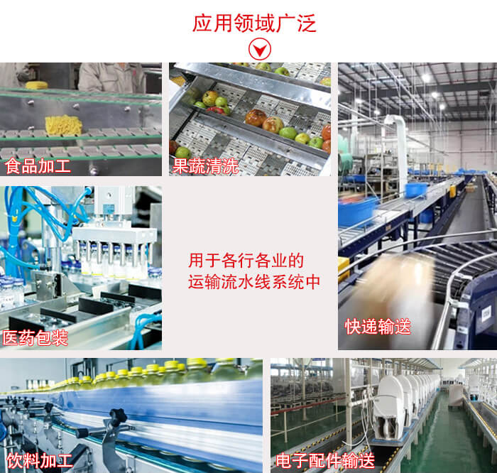 鏈板輸送機適用行業：食品加工，果蔬清洗等行業